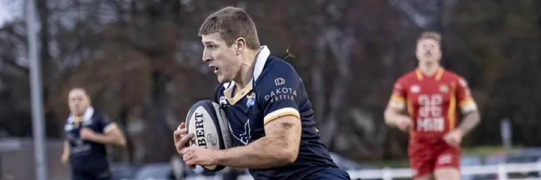 Charlie Venables with ball in hand v Hull