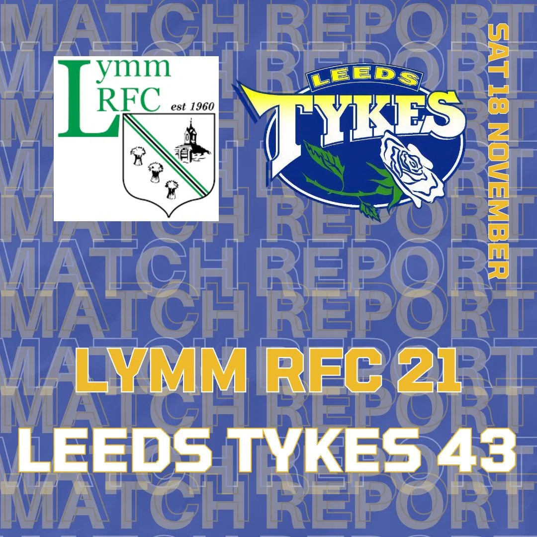 Match report Lymm RFC 21 Leeds Tykes 43 Team logos Sat 18 November