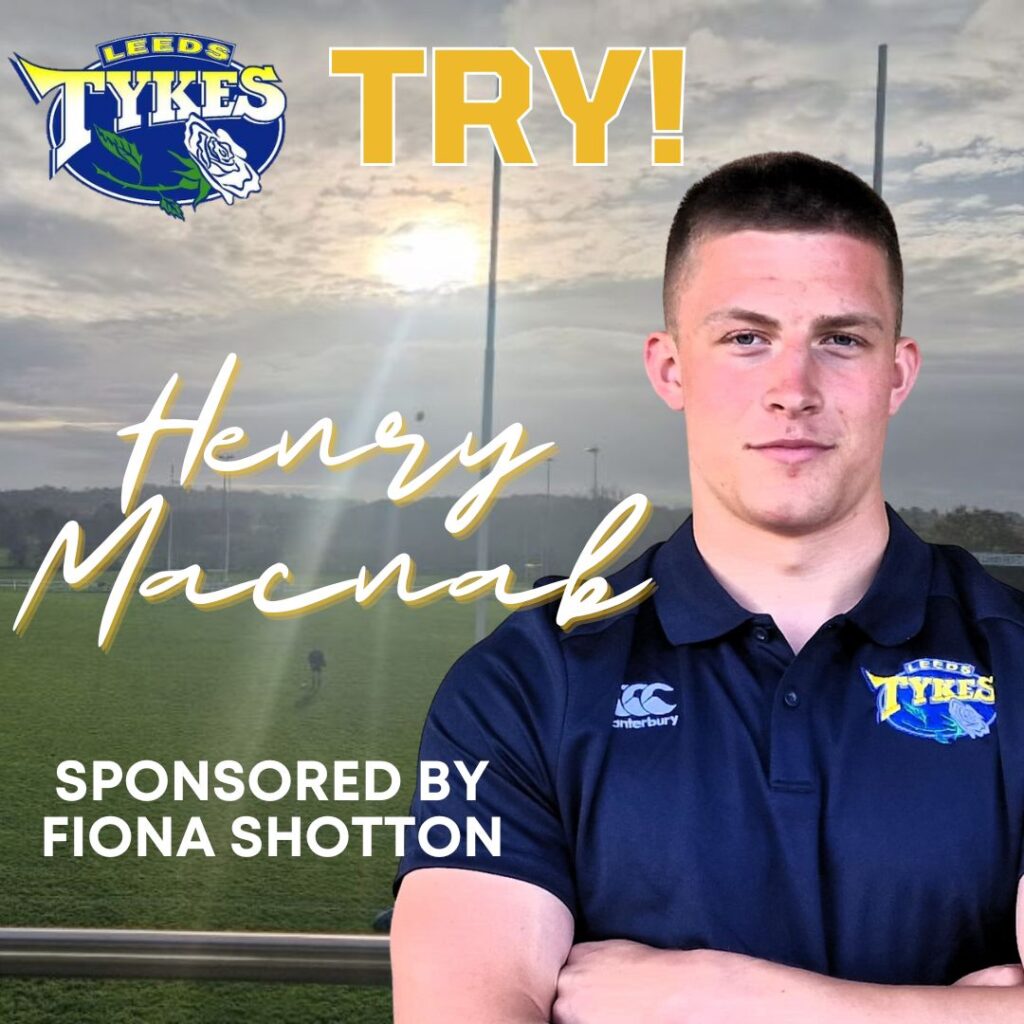 Henry Macnab try Henry is sponsored by Fiona Shotton