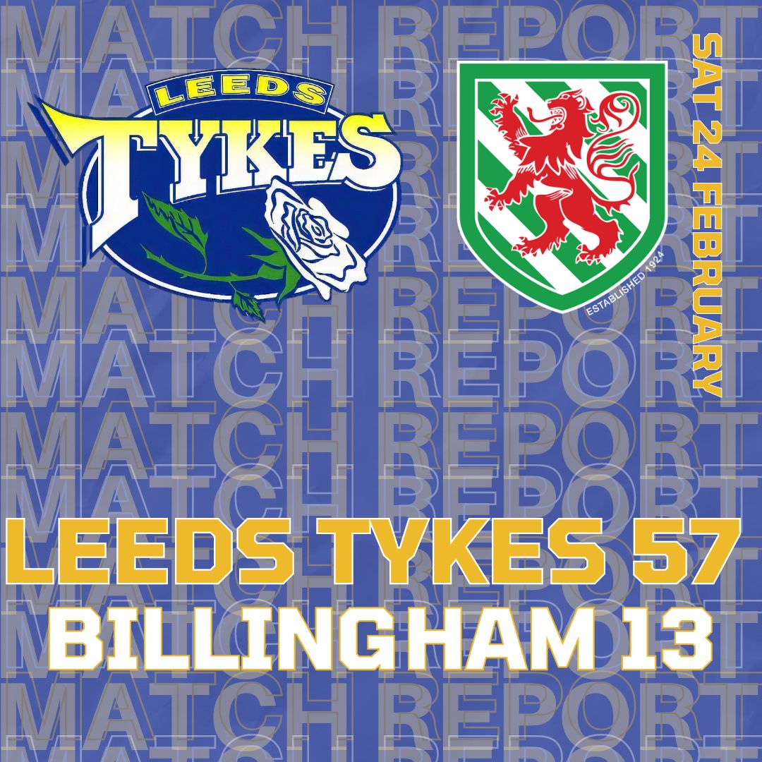 Match report Leeds Tykes 57 Billingham 13 Team logos Sat 24 February