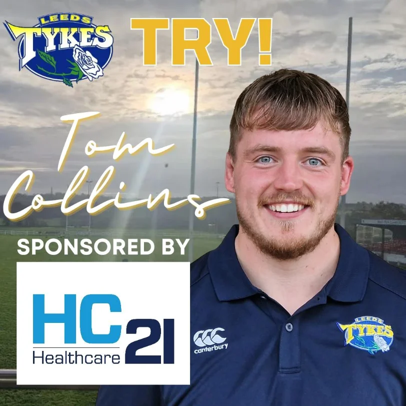 Tom Collins try
Tom is sponsored by HC21 Healthcare