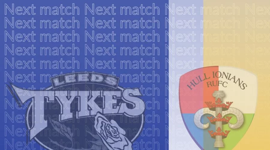 Leeds Tykes V Hull Ionians RUFC Saturday 28 September Logos of both clubs