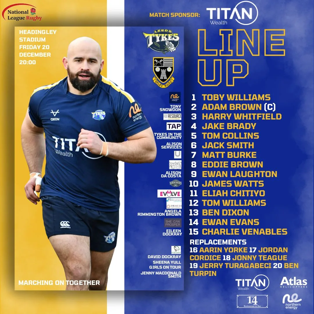 Leeds Tykes line up 20 December