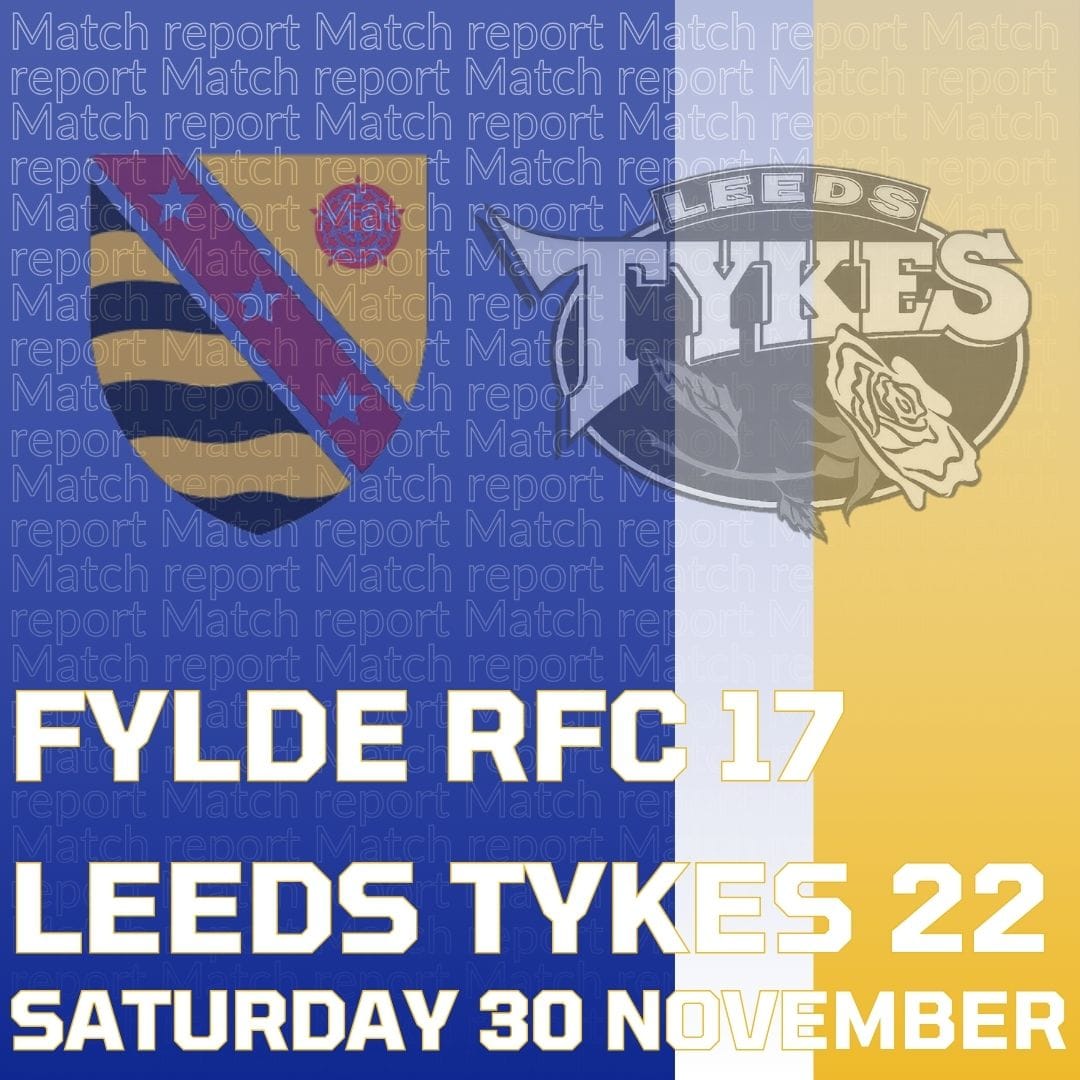 Fylde RFC 17 Leeds Tykes 22 Saturday 30 November Logos of both clubs