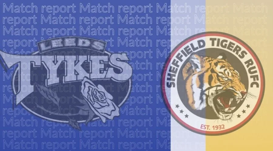 Leeds Tykes 12 Sheffield Tigers 11 Saturday 7 December Logos of both clubs